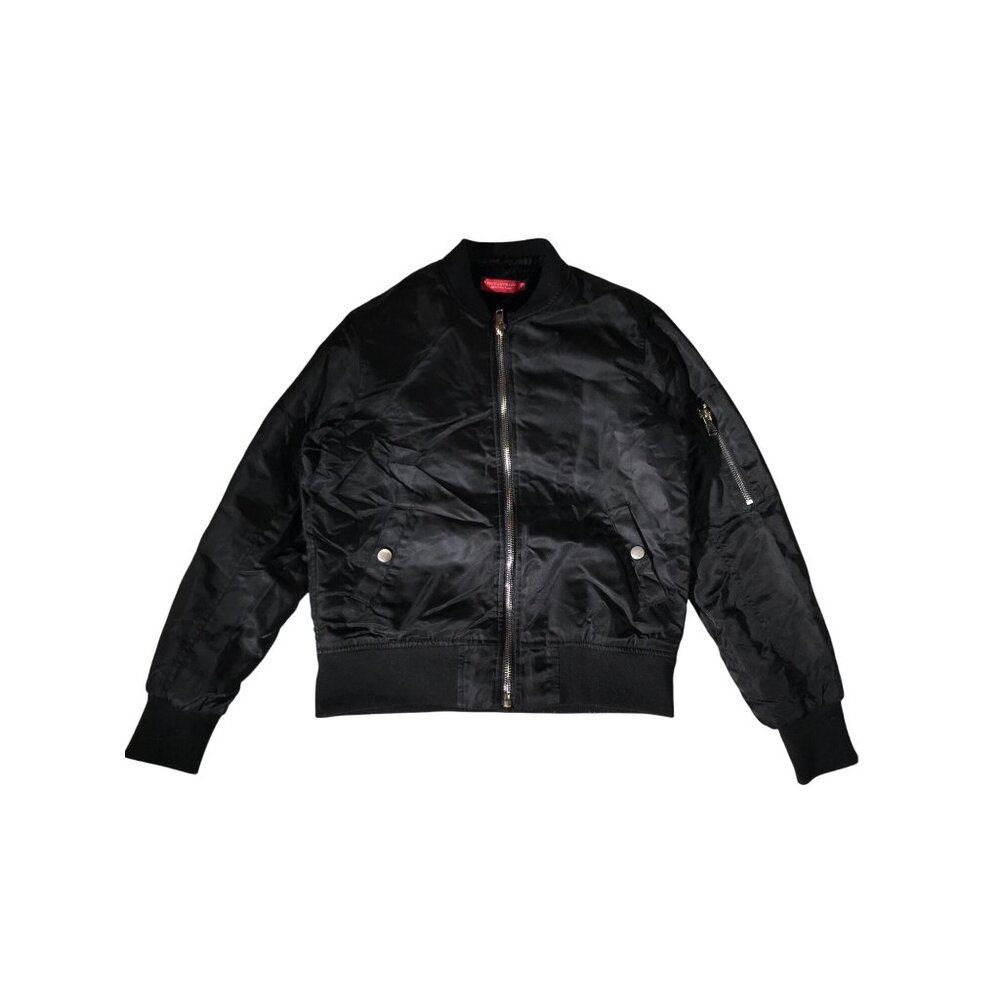 n:Philanthropy Women's Black Faux Fur-Lined Bomber Jacket